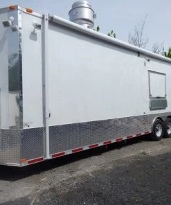 Concession Trailer 8.5' X 28' White - Food Event Catering -Cheap Concession Trailers Shop p1130825 small