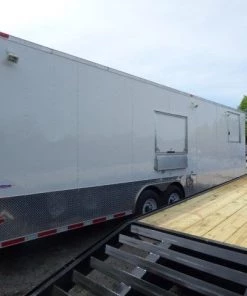 Concession Trailer 8.5' X 28' White - Food Event Catering -Cheap Concession Trailers Shop p1130827 small