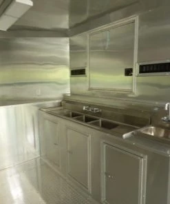 Concession Trailer 8.5' X 28' White - Food Event Catering -Cheap Concession Trailers Shop p1130832 small