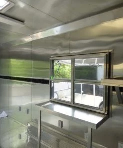 Concession Trailer 8.5' X 28' White - Food Event Catering -Cheap Concession Trailers Shop p1130837 small