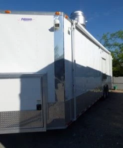 Concession Trailer 8.5' X 28' White - Food Event Catering -Cheap Concession Trailers Shop p1130853 small
