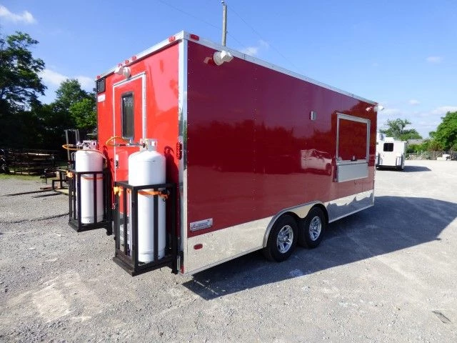 Concession Trailer 8.5 X 18 Red - Food Event Catering 8 Concession Trailer 8.5 X 18 Red - Food Event Catering - Image 8