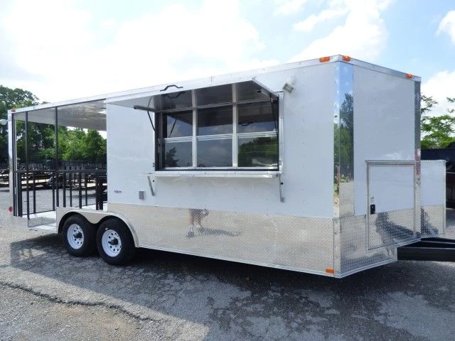 Concession Trailer 8.5 X 20 White Food Event Catering 2 Concession Trailer 8.5 X 20 White Food Event Catering - Image 2