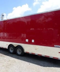 Concession Trailer 8.5' X 28' Red - Food Event Catering