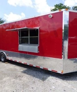 Concession Trailer 8.5' X 28' Red - Food Event Catering -Cheap Concession Trailers Shop p1140745 small 1