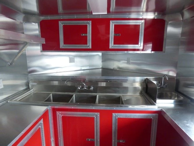 8.5' x 24' Concession Food Trailer Red Smoker Concession 4 8.5' x 24' Concession Food Trailer Red Smoker Concession - Image 4