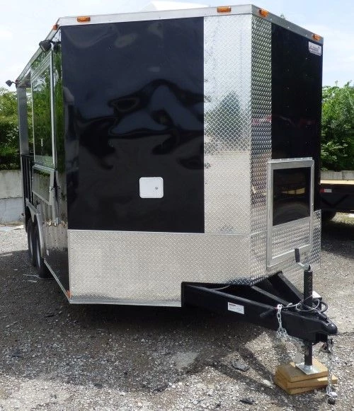 8.5' x 14' Black Concession Food Trailer Catering Event 9 8.5' x 14' Black Concession Food Trailer Catering Event - Image 9