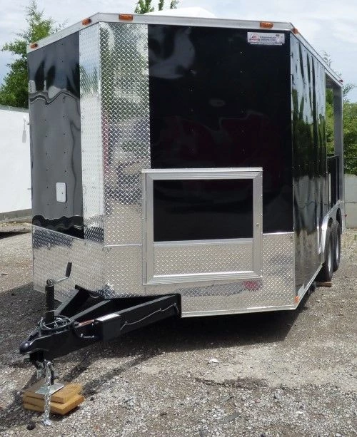 8.5' x 14' Black Concession Food Trailer Catering Event 28 8.5' x 14' Black Concession Food Trailer Catering Event - Image 28