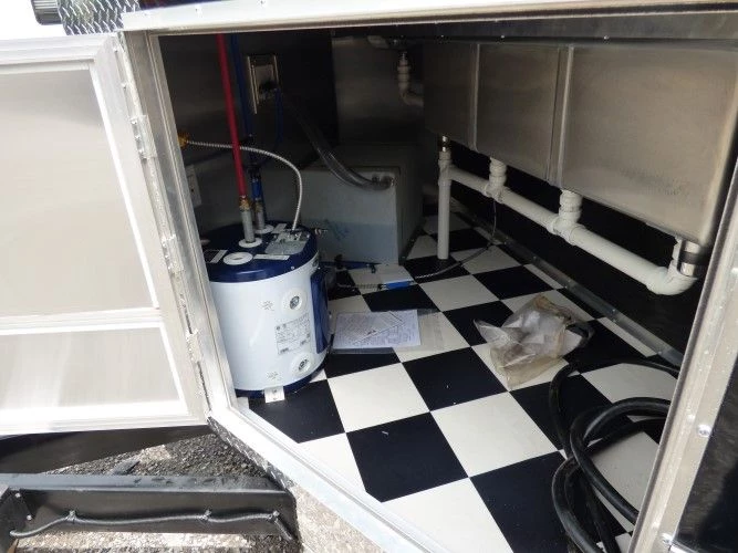 8.5' x 14' Black Concession Food Trailer Catering Event 3 8.5' x 14' Black Concession Food Trailer Catering Event - Image 3