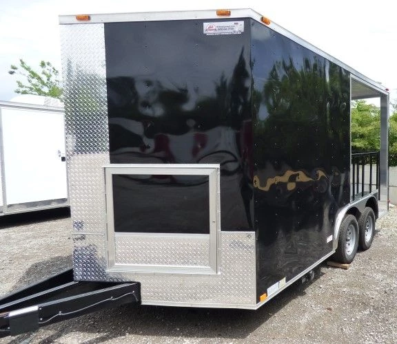 8.5' x 14' Black Concession Food Trailer Catering Event 25 8.5' x 14' Black Concession Food Trailer Catering Event - Image 25