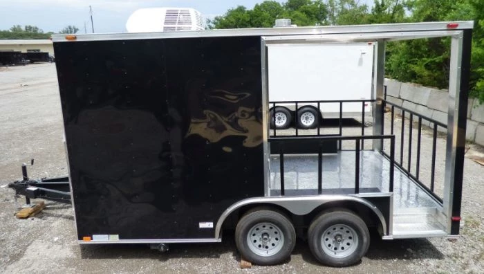 8.5' x 14' Black Concession Food Trailer Catering Event 12 8.5' x 14' Black Concession Food Trailer Catering Event - Image 12