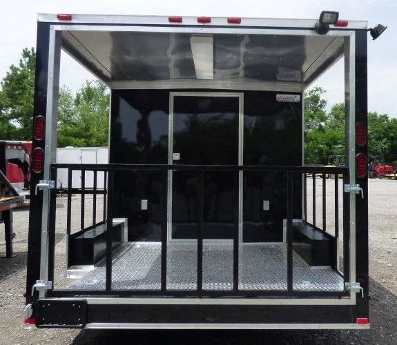 8.5' x 14' Black Concession Food Trailer Catering Event 11 8.5' x 14' Black Concession Food Trailer Catering Event - Image 11