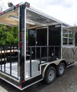 8.5' x 14' Black Concession Food Trailer Catering Event 60 8.5' x 14' Black Concession Food Trailer Catering Event -Cheap Concession Trailers Shop p1150393