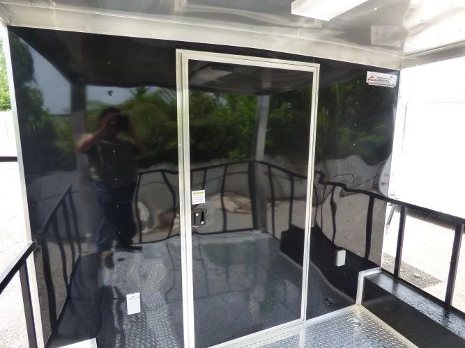 8.5' x 14' Black Concession Food Trailer Catering Event 2 8.5' x 14' Black Concession Food Trailer Catering Event - Image 2