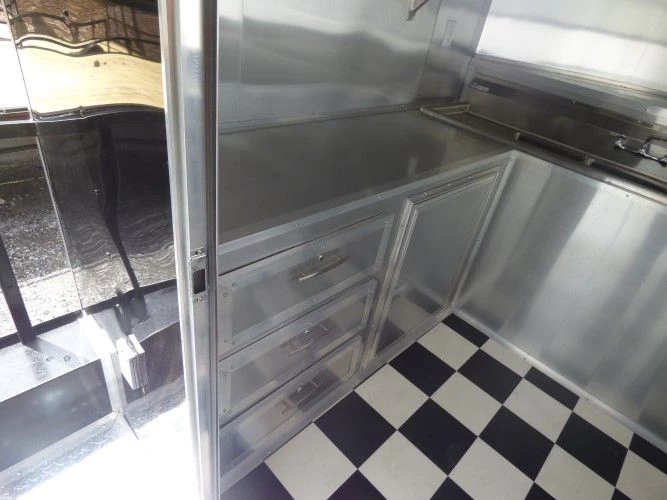 8.5' x 14' Black Concession Food Trailer Catering Event 17 8.5' x 14' Black Concession Food Trailer Catering Event - Image 17