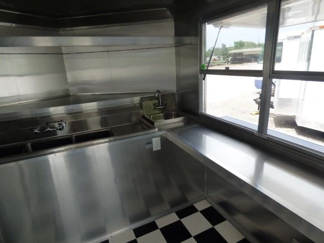 8.5' x 14' Black Concession Food Trailer Catering Event 15 8.5' x 14' Black Concession Food Trailer Catering Event - Image 15