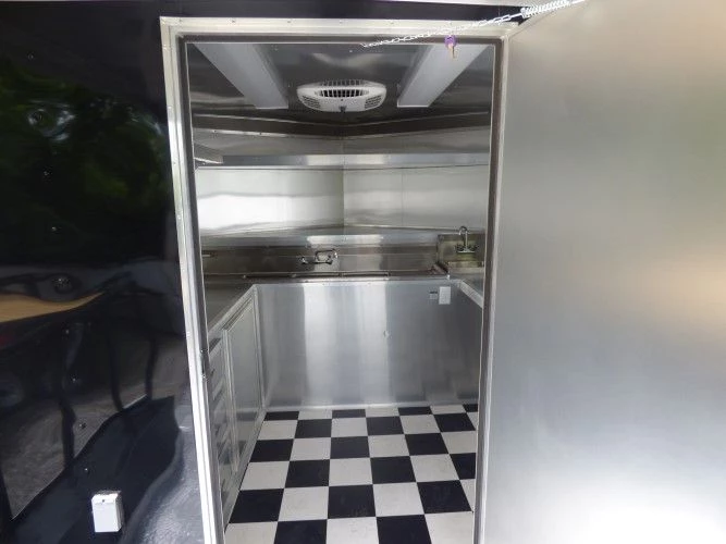8.5' x 14' Black Concession Food Trailer Catering Event 27 8.5' x 14' Black Concession Food Trailer Catering Event - Image 27