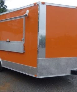8.5' x 16' Orange Event Catering Concession Food Trailer -Cheap Concession Trailers Shop p1150574 small