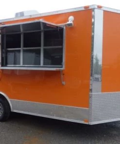 8.5' x 16' Orange Event Catering Concession Food Trailer -Cheap Concession Trailers Shop p1150577 small