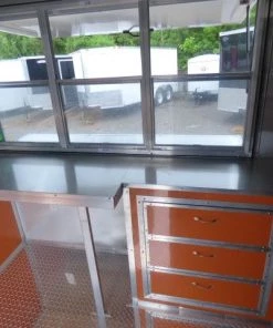 8.5' x 16' Orange Event Catering Concession Food Trailer -Cheap Concession Trailers Shop p1150598 small