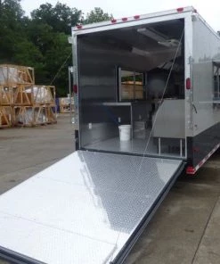 8.5' x 40' Grey Gooseneck Concession Food Trailer With Appliances -Cheap Concession Trailers Shop p1150630 small 1
