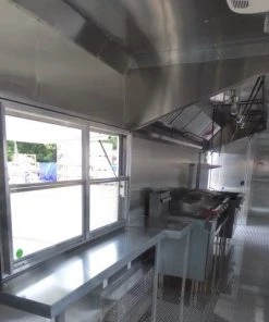 8.5' x 40' Gray Gooseneck Event Catering Concession Food Trailer -Cheap Concession Trailers Shop p1150665 small