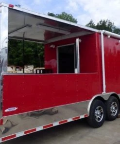 8.5' x 28' Concession Food Trailer Red Catering Event Trailer -Cheap Concession Trailers Shop p1150690