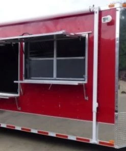 8.5' x 28' Concession Food Trailer Red Catering Event Trailer -Cheap Concession Trailers Shop p1150692