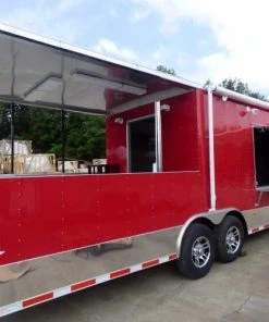 8.5' x 28' Concession Food Trailer Red Catering Event Trailer -Cheap Concession Trailers Shop p1150695