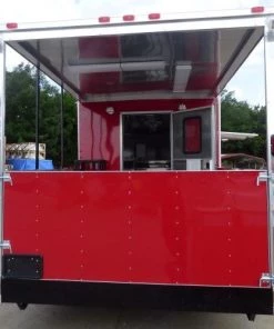 8.5' x 28' Concession Food Trailer Red Catering Event Trailer -Cheap Concession Trailers Shop p1150696