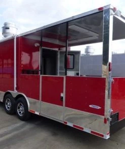 8.5' x 28' Concession Food Trailer Red Catering Event Trailer -Cheap Concession Trailers Shop p1150697