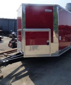 8.5' x 16' Concession Trailer Red Food With Appliances -Cheap Concession Trailers Shop p1150837 1