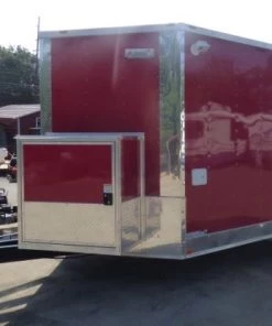 8.5' x 16' Concession Trailer Red Food With Appliances -Cheap Concession Trailers Shop p1150838 1