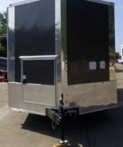 8.5' x 20' Concession Food Trailer Charcoal Grey Catering Event -Cheap Concession Trailers Shop p1150874