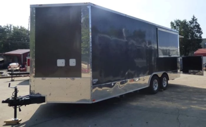 8.5' x 20' Concession Food Trailer Charcoal Grey With Appliances 2 8.5' x 20' Concession Food Trailer Charcoal Grey With Appliances - Image 2