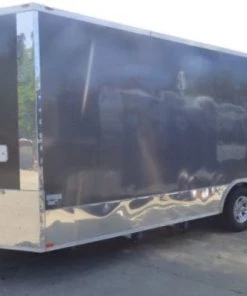 8.5' x 20' Concession Food Trailer Charcoal Grey Catering Event -Cheap Concession Trailers Shop p1150877