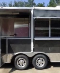 8.5' x 20' Concession Food Trailer Charcoal Grey Catering Event -Cheap Concession Trailers Shop p1150881