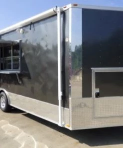 8.5' x 20' Concession Food Trailer Charcoal Grey Catering Event -Cheap Concession Trailers Shop p1150884