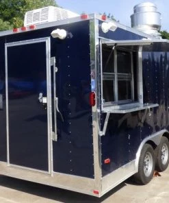 8.5' x 16' Concession Food Trailer Indigo Blue Catering Event -Cheap Concession Trailers Shop p1150916