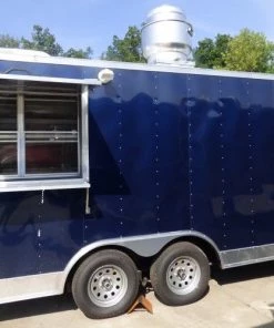 8.5' x 16' Concession Food Trailer Indigo Blue Catering Event -Cheap Concession Trailers Shop p1150917
