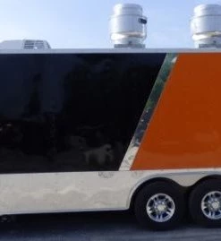 8.5' x 24' Concession Food Trailer Orange and Black With Appliances 81 8.5' x 24' Concession Food Trailer Orange and Black With Appliances -Cheap Concession Trailers Shop p1150945