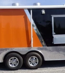 8.5' x 24' Concession Food Trailer Orange and Black With Appliances 69 8.5' x 24' Concession Food Trailer Orange and Black With Appliances -Cheap Concession Trailers Shop p1150949