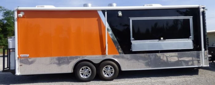 8.5' x 24' Concession Food Trailer Orange and Black With Appliances 26 8.5' x 24' Concession Food Trailer Orange and Black With Appliances - Image 26