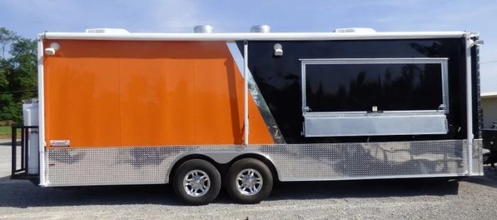 8.5' x 24' Concession Food Trailer Orange and Black With Appliances 25 8.5' x 24' Concession Food Trailer Orange and Black With Appliances - Image 25