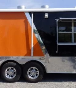 8.5' x 24' Concession Food Trailer Orange and Black With Appliances 63 8.5' x 24' Concession Food Trailer Orange and Black With Appliances -Cheap Concession Trailers Shop p1150951