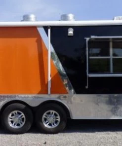 8.5' x 24' Concession Food Trailer Orange and Black With Appliances 65 8.5' x 24' Concession Food Trailer Orange and Black With Appliances -Cheap Concession Trailers Shop p1150952