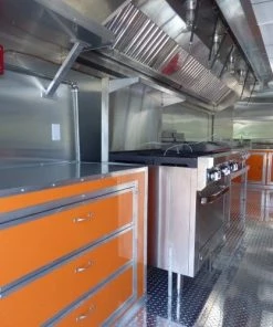 8.5' x 24' Concession Food Trailer Orange and Black With Appliances 85 8.5' x 24' Concession Food Trailer Orange and Black With Appliances -Cheap Concession Trailers Shop p1150956