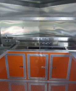 8.5' x 24' Concession Food Trailer Orange and Black With Appliances 79 8.5' x 24' Concession Food Trailer Orange and Black With Appliances -Cheap Concession Trailers Shop p1150962