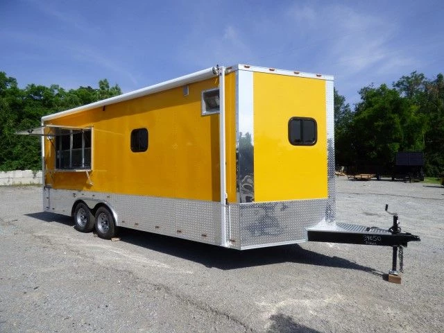 Concession Trailer 8.5' x 20' Yellow Event Catering Food Vending 15 Concession Trailer 8.5' x 20' Yellow Event Catering Food Vending - Image 15