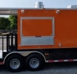 8.5' x 30' Concession Food Trailer Orange With Appliances 150 8.5' x 30' Concession Food Trailer Orange With Appliances -Cheap Concession Trailers Shop p1160117 1 1